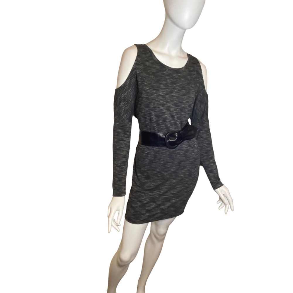 NWT Express Cold Shoulder Gray Dress Size XS